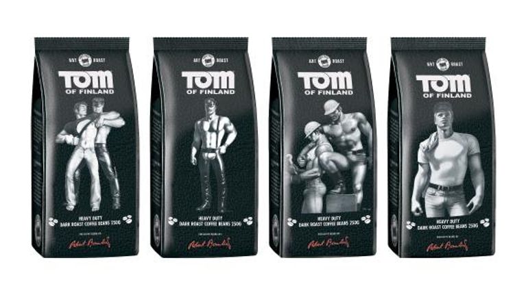 Tom of Finland -kahvipaketteja