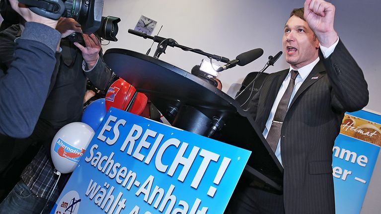 Saksi-Anhaltin AfD:n piirin puheenjohtaja André Poggenburg.