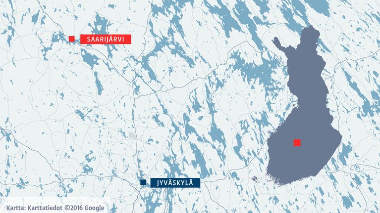 Kartta Saarijärven sijainnista