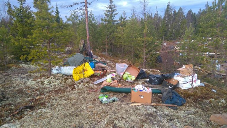 Pyhäjoen leiri, ydinvoiman vastustajat jättivät roskaisen jäljen