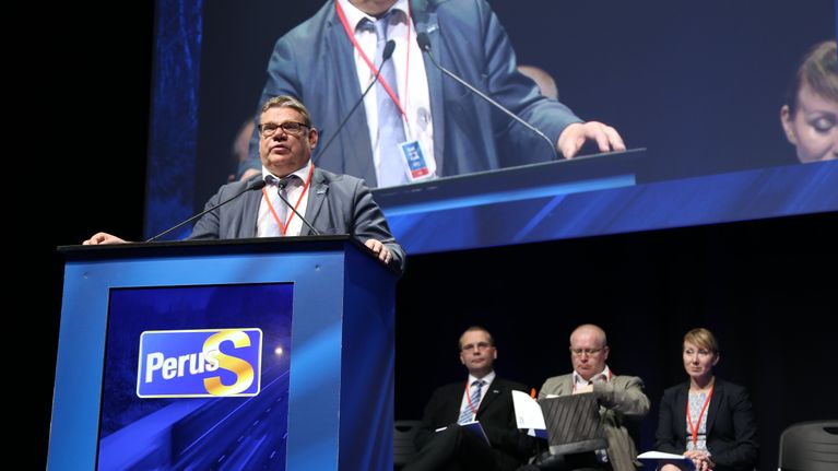 Perussuomalaisten Timo Soini.