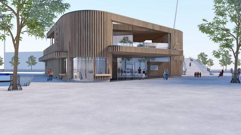 Laukontorin paviljonki, havainnekuva
