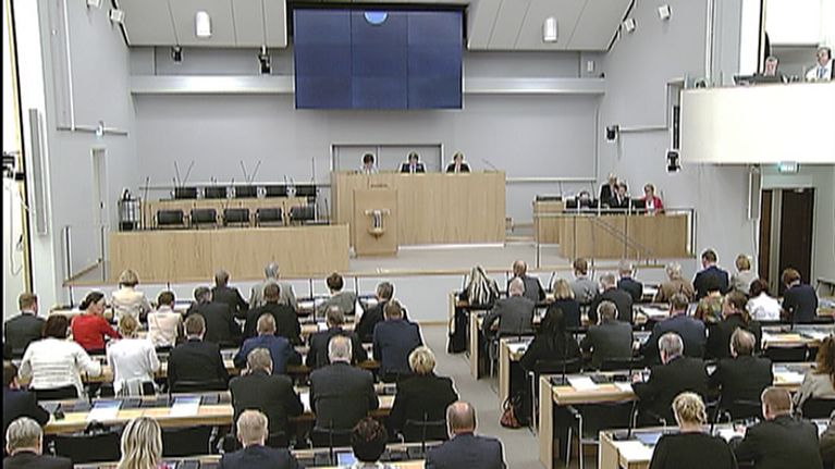 Eduskunnan istuntoali.