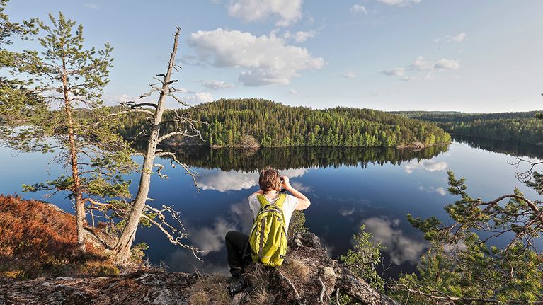 Maisema Sulkavan Linnavuorelta.