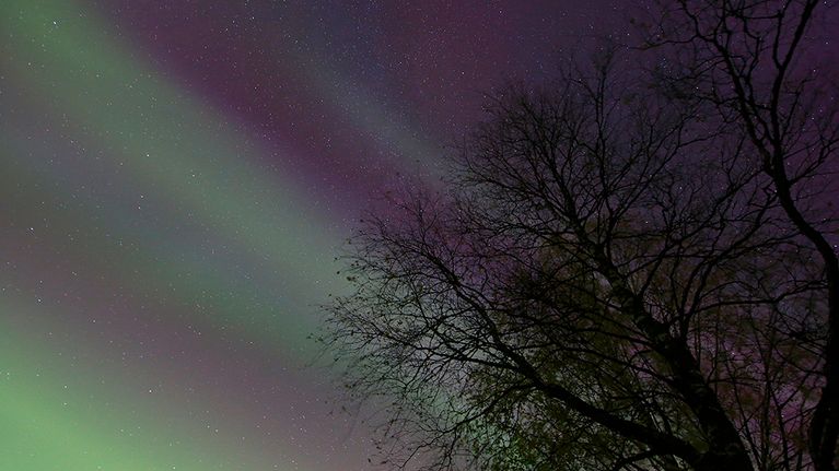 Revontulia viimevuoden lokakuulta.