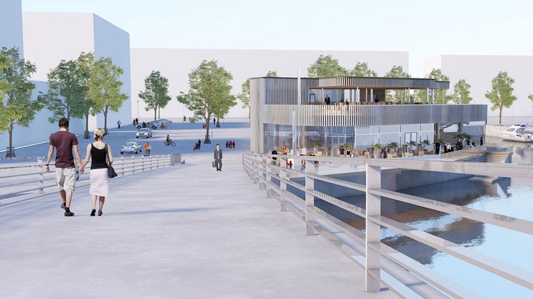 Laukontori paviljonki havainnekuvassa