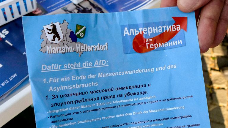 Vaihtoehto Saksalle -puolueen vaalimainos.