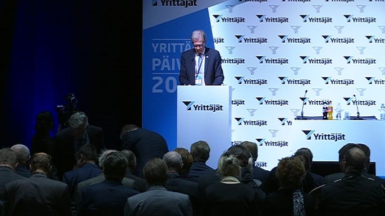 Suomen Yrittäjien puheenjohta Jyrki Mäkynen avasi yrittäjäpäivät ja liittokokouksen.