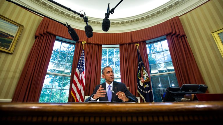 Obama työhuoneessaan 2.11.2015.