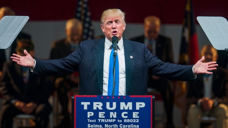 Donald Trump kampanjoimassa Pohjois-Carolinassa 3. marraskuuta 2016.
