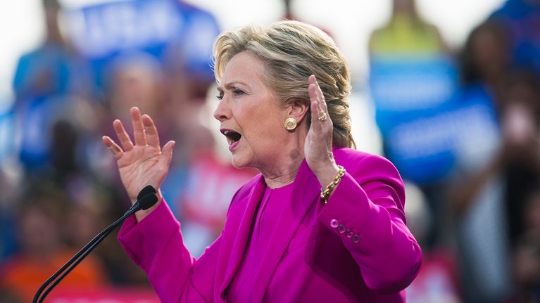 Hillary Clinton Pohjois-Carolinassa 3. marraskuuta 2016.