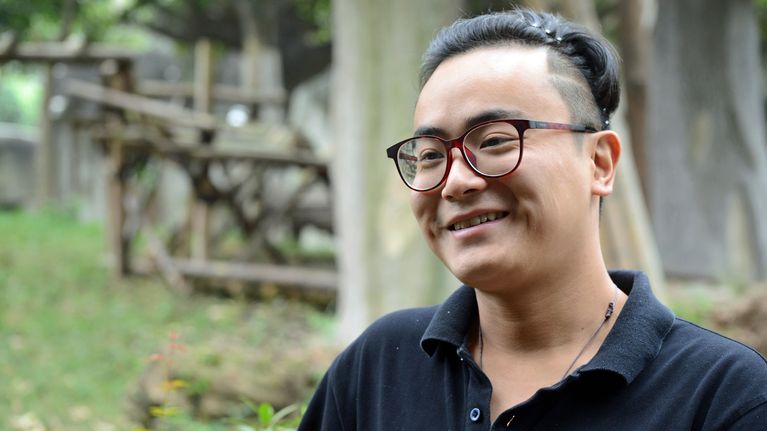 Pandatarhan hoitaja Zhang Yue.