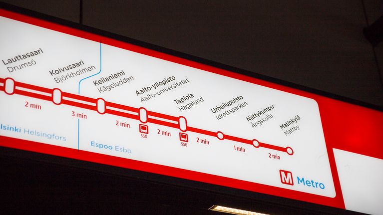 Länsimetro Aalto-yliopiston metroasema