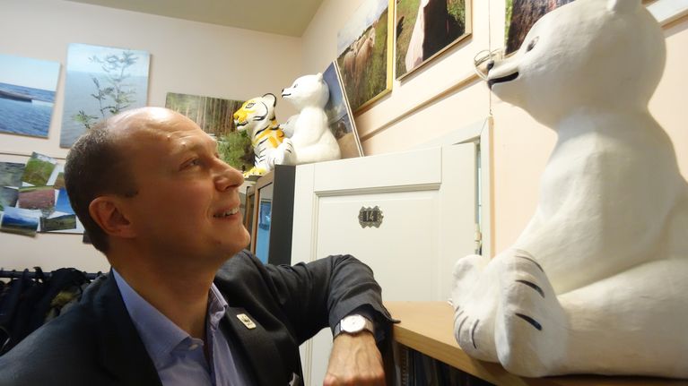 Maailman luonnonsäätiön Aleksandr Šestakov on huolissaan arktisen ilmaston muutoksesta.