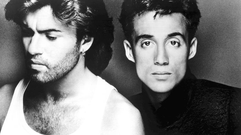 Wham-yhtye eli George Michael ja Andrew Ridgeley vuonna 1986.