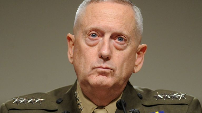 Kuvassa Trumpin puolustusministeri James Mattis. 