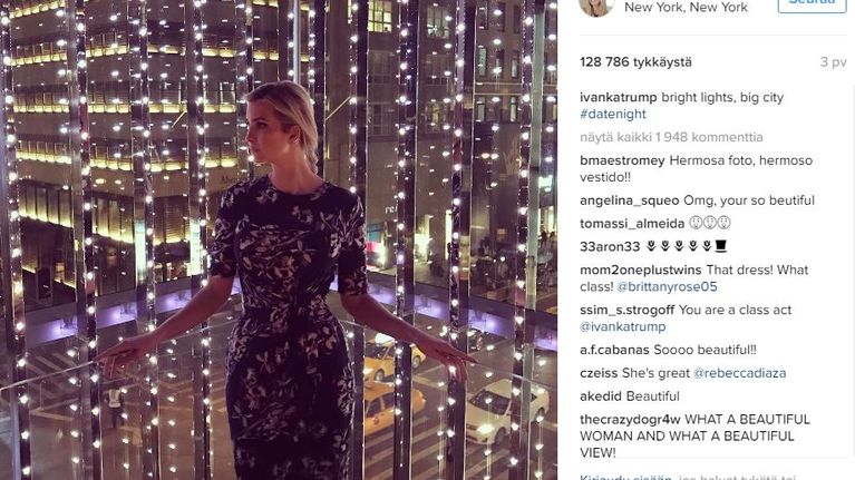 Ivanka Trump kertoo usein elämästään Instagram-tilillään.