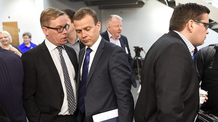 Kokoomuksen puoluevaltuuston kokous Helsingissä lauantaina 21. tammikuuta 2017.