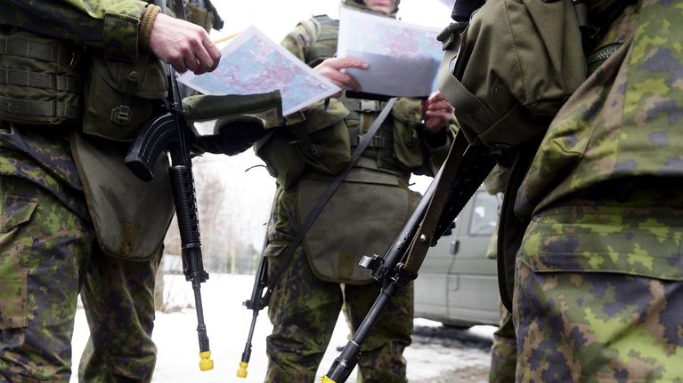 Puolustusvoimien Paikallispuolustus Länsi 1 -harjoitus Laajasalossa Helsingissä.