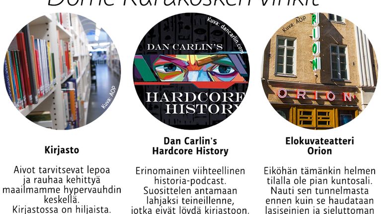 Dome Karukosken kulttuurivinkit