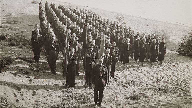 Sinimustat Kuortaneen leirillä vuonna 1938