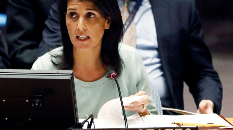 Yhdysvaltain YK-suurlähettiläs Nikki Haley