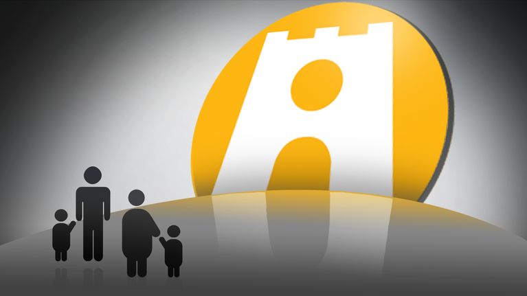 Kelan logo ja perhe
