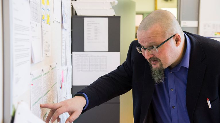 Muhoksen yläkoulun rehtori Juha Piirala.
