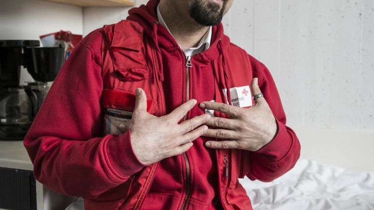 Evitskogin vastaanottokeskuksen ohjaaja Saeed "Ari" Ari Bikhtiyar