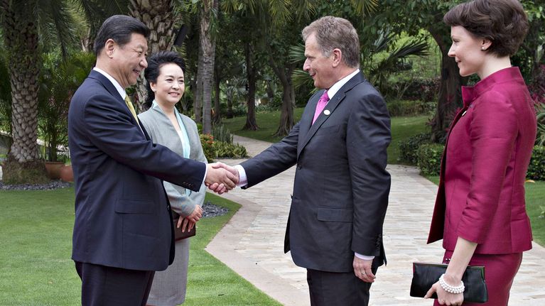 Presidentti Niinistö ja Xi Jinping Hainanilla vuonna 2013.