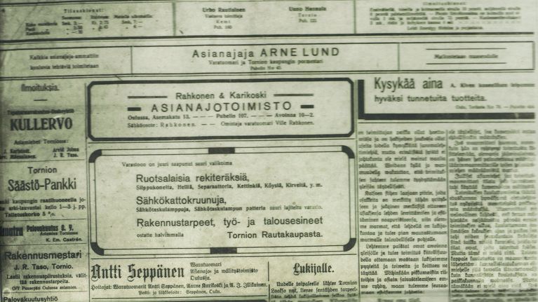 Pohjolan Sanomien ensimmäinen lehti