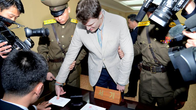 Otto Warmbier tuomioistuimessa