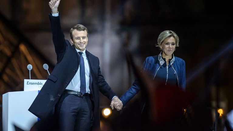 Emmanuel ja Brigitte Macron