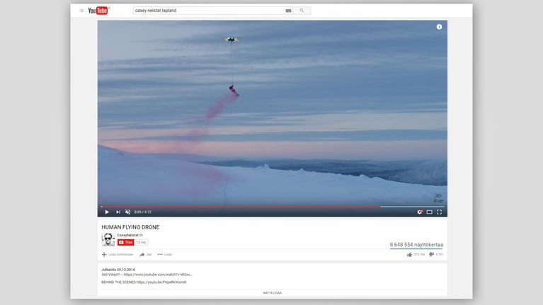 Kuvakaappaus YouTube-videosta