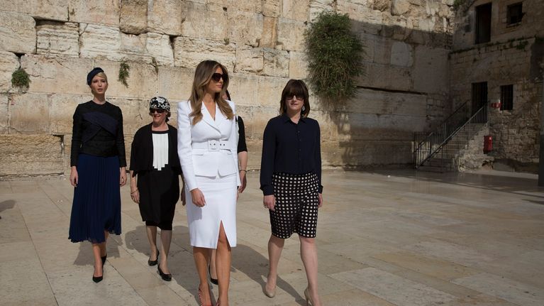 Ivanka ja Melania Trump Itkumuurilla