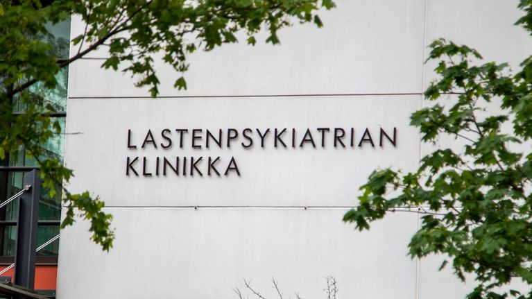 Lasten psykiatrian klinikan kyltti