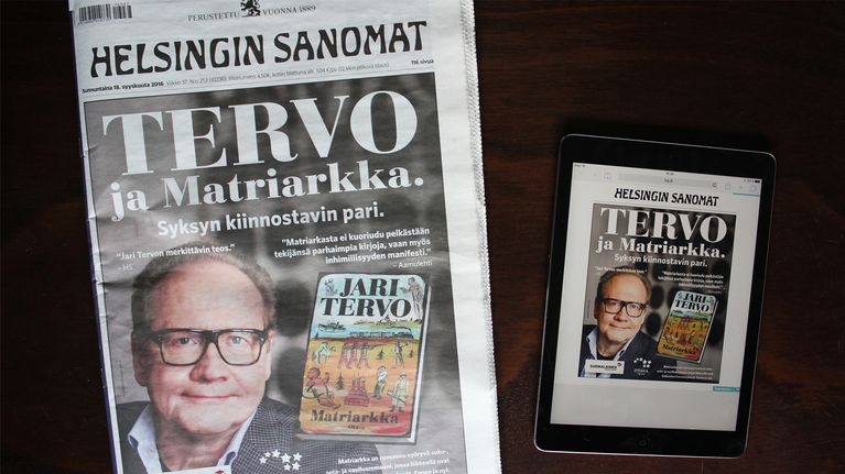 hesarin etusivut paperilla ja verkossa su 18.9.2016