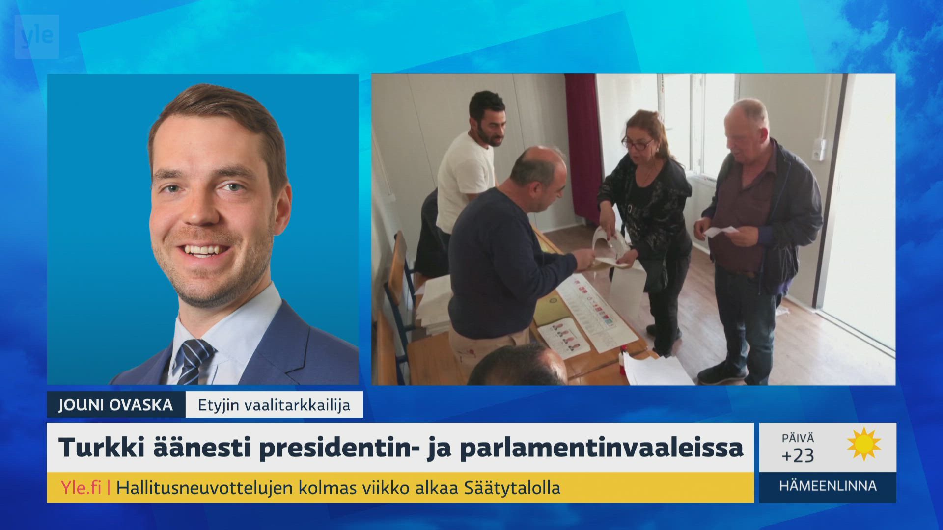 Etyj Turkin vaaleja tarkkailemassa: 