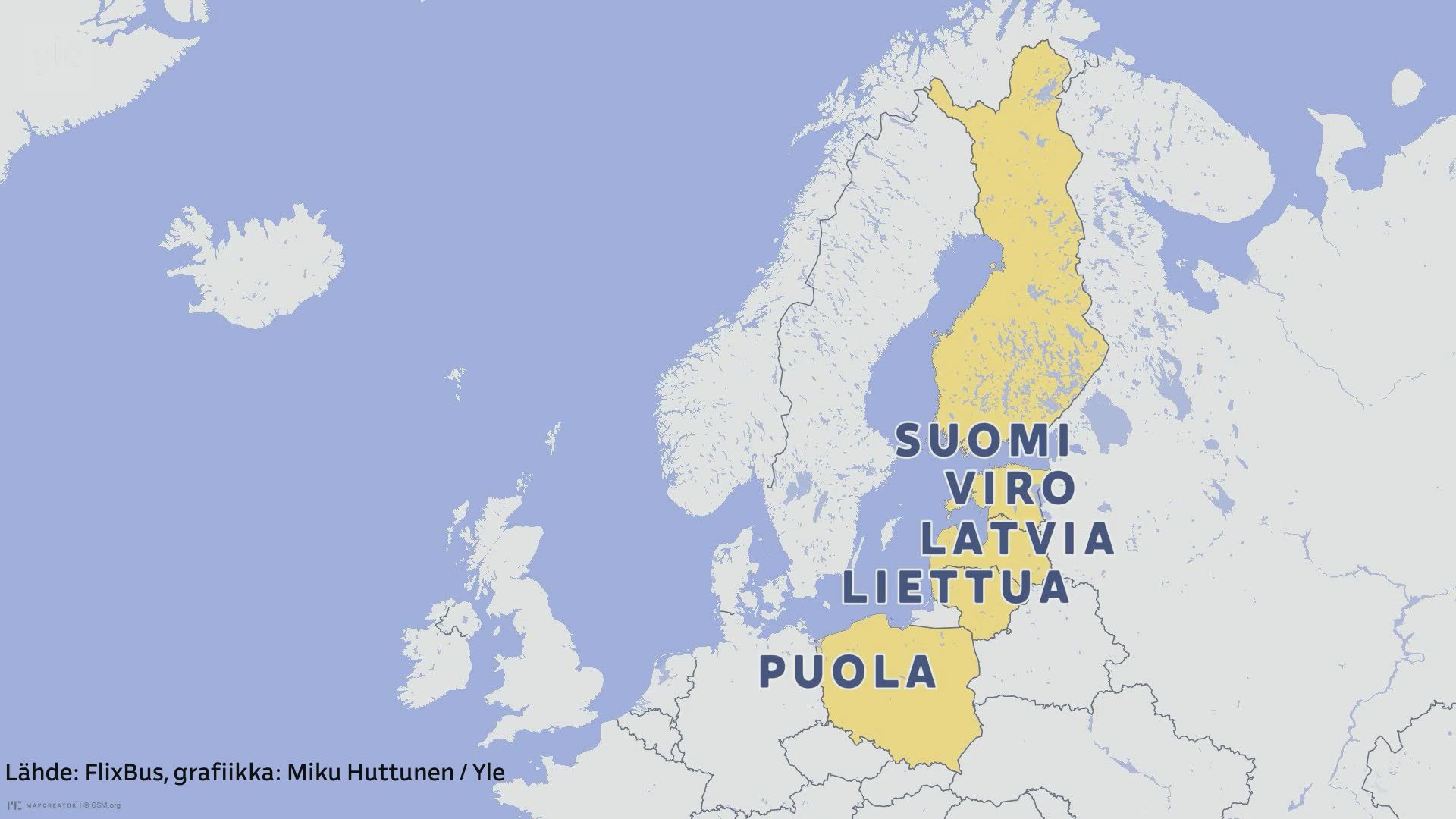 Linja-autoreitti Puolasta Napapiirille | Yle Areena